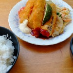 肝付町「米沢食堂」で魚フライ定食をいただく